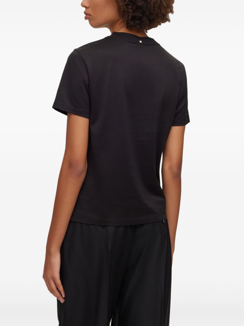 crystal-embellished monogram T-shirt - 4