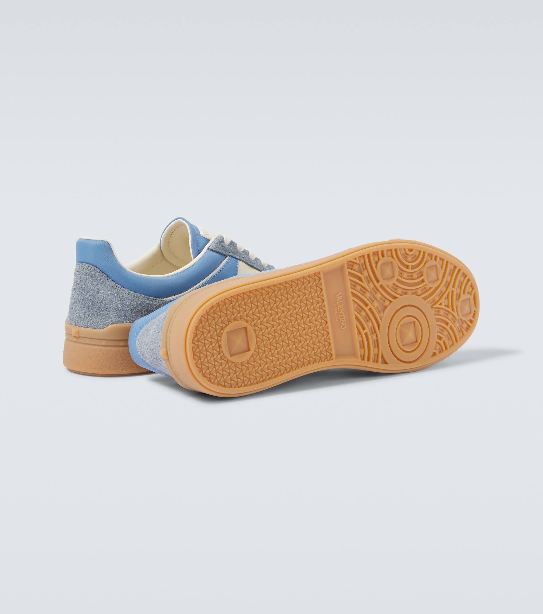 Upvillage suede-trimmed leather sneakers - 7