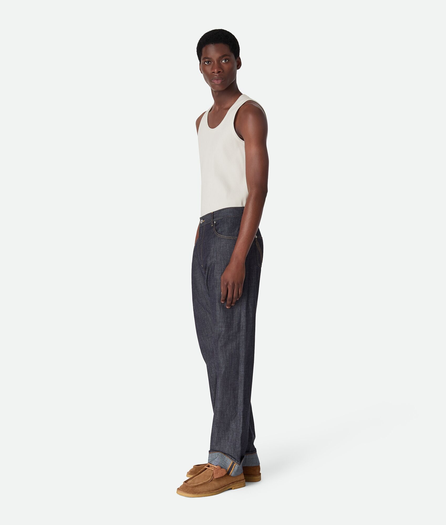 Rinsed Indigo Wide Leg Jeans - 2