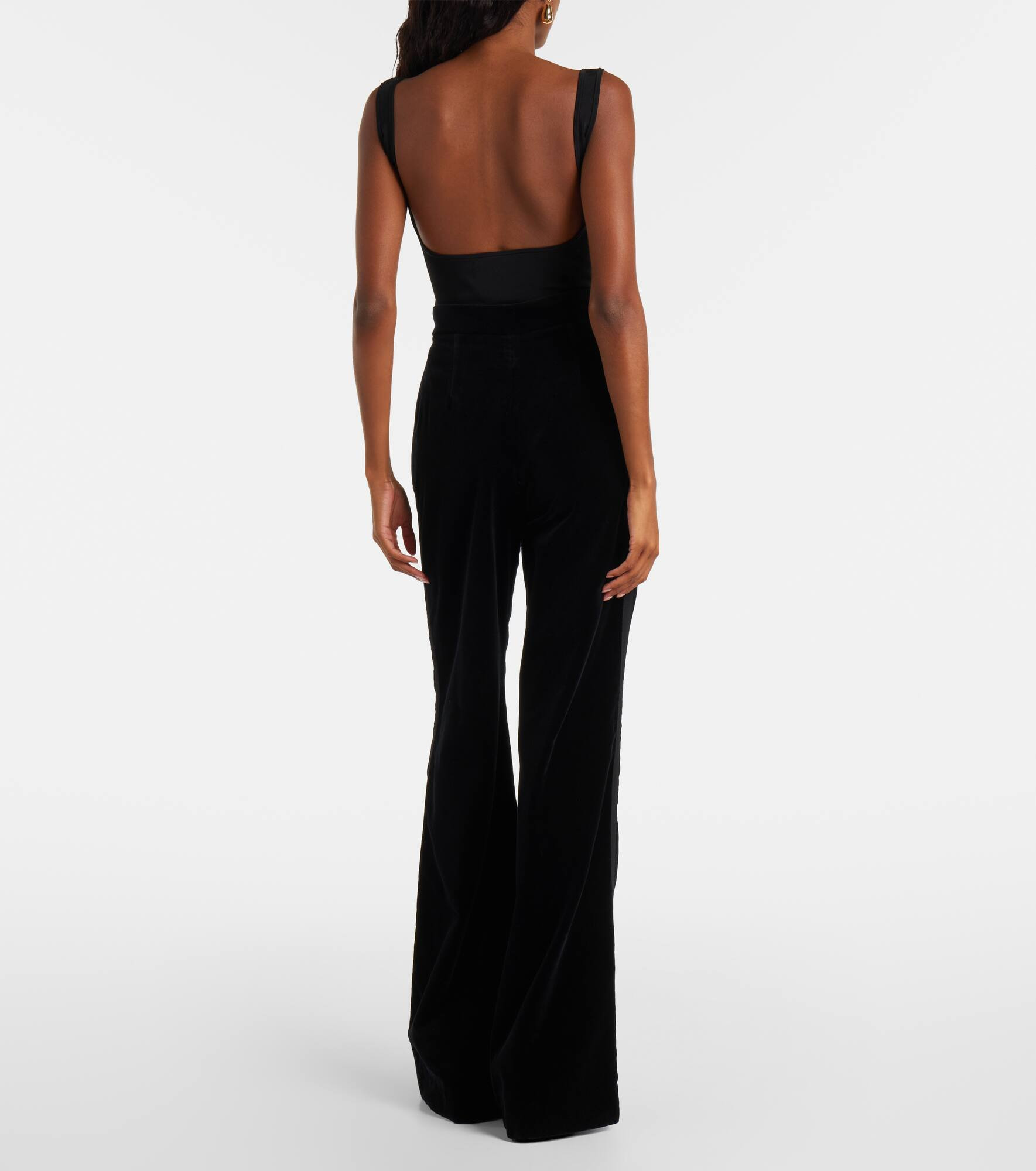 Cotton velvet wide-leg pants - 3