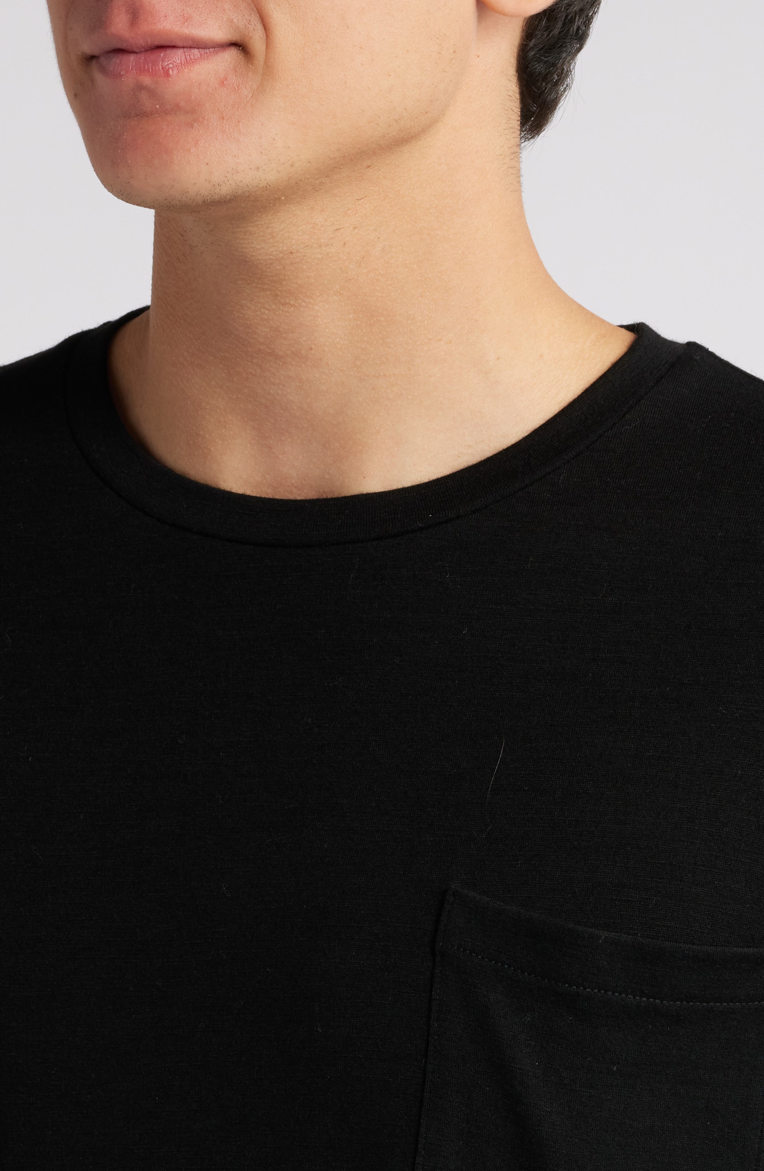 FRAME Lightweight Wool T-Shirt in Black at Nordstrom - 4