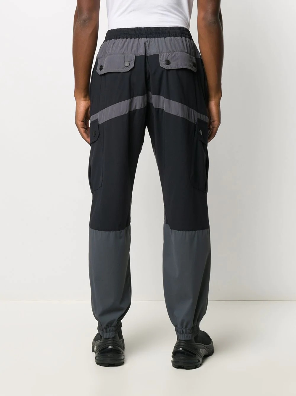 colour block utility trousers  - 4