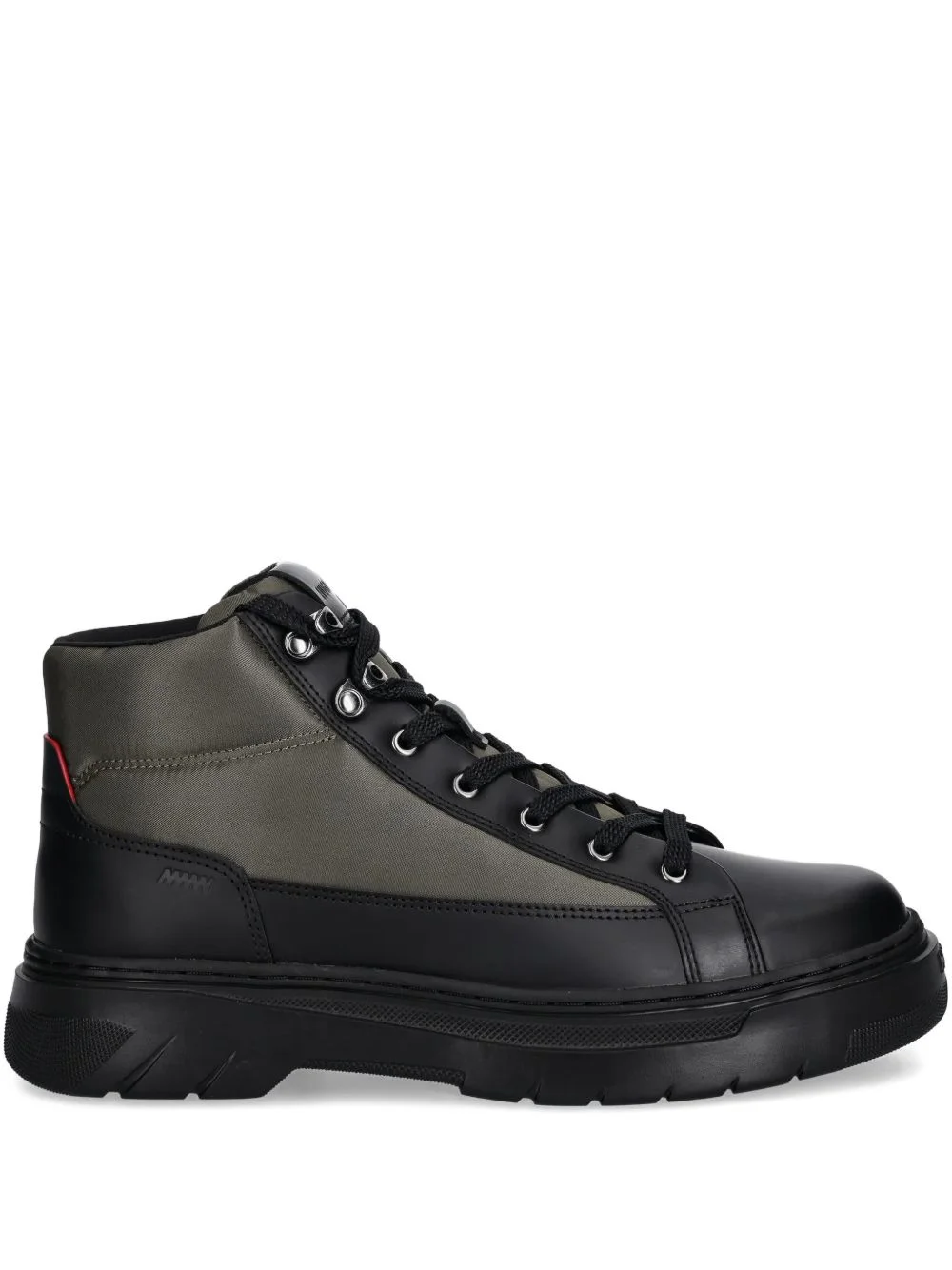 lace-up panelled boots - 1