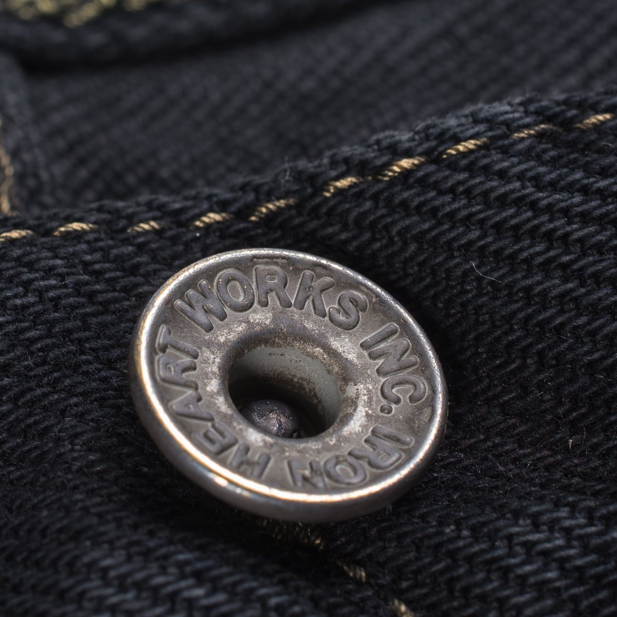 IH-888S-21od 21oz Selvedge Denim Medium/High Rise Tapered Cut Jeans - Indigo Overdyed Black - 7
