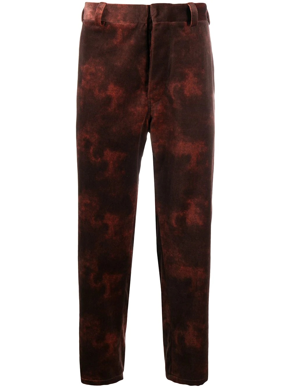 bleached velvet trousers - 1