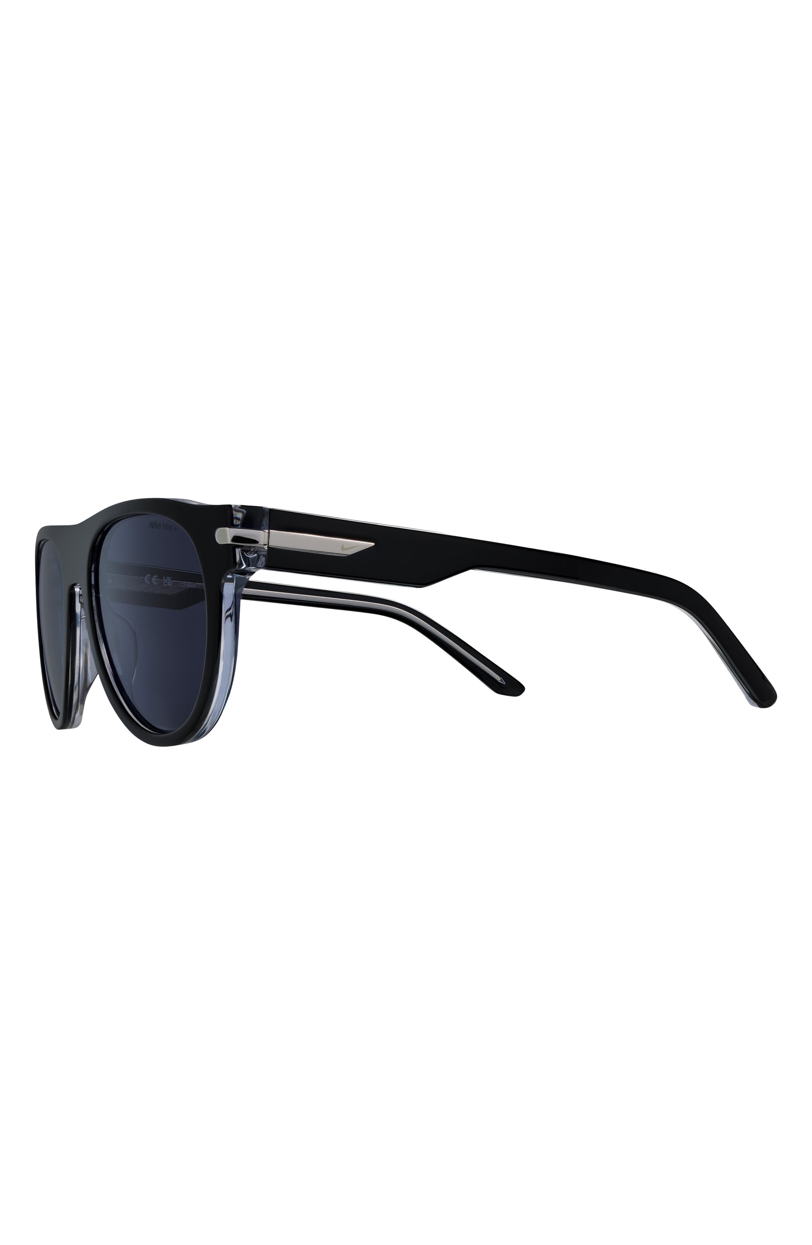 Nike Crescent III 54mm Round Sunglasses in Black /Grey at Nordstrom - 8
