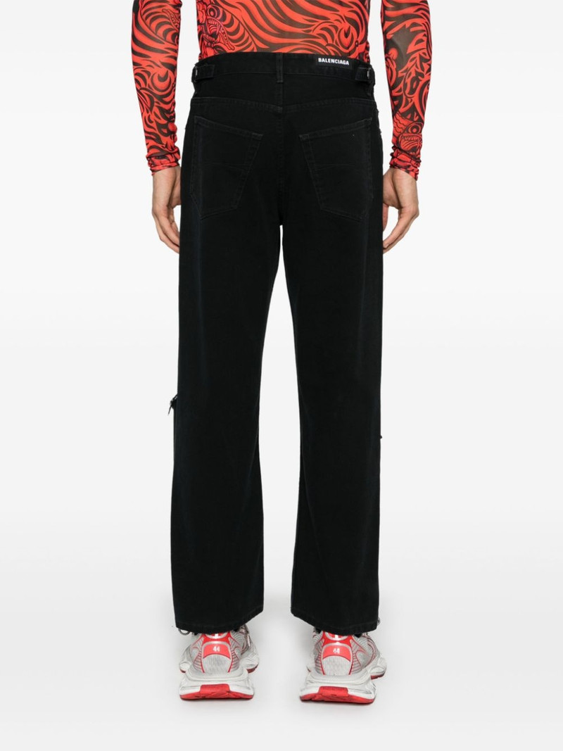 distressed straight-leg jeans 5