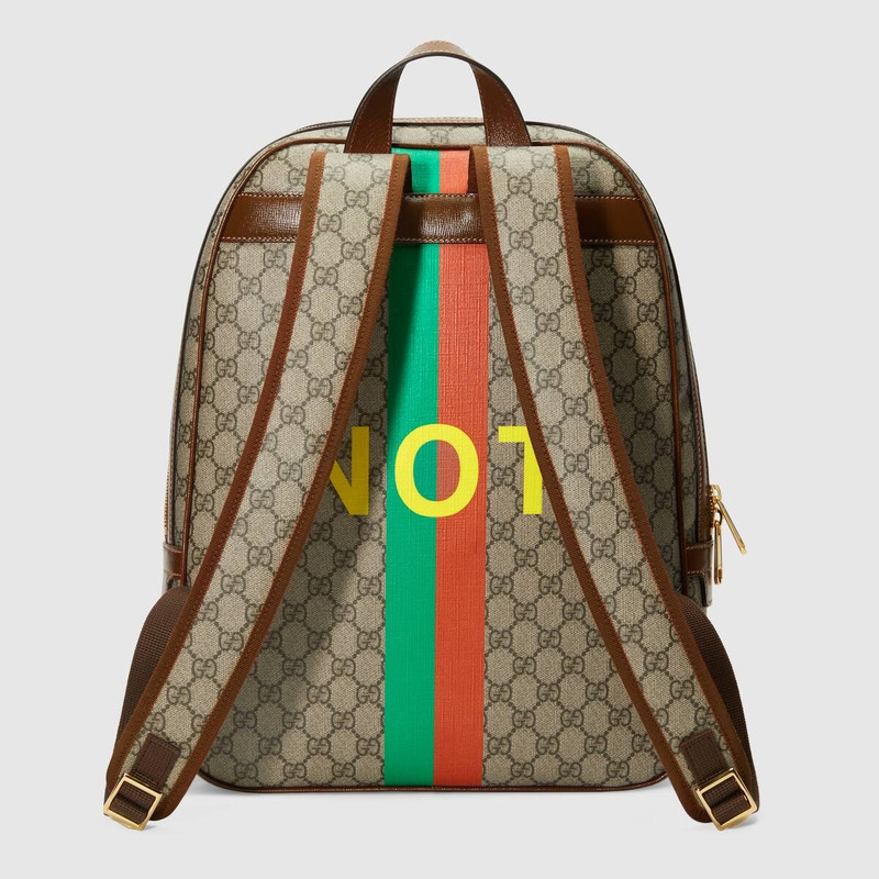 'Fake/Not' print medium backpack 3