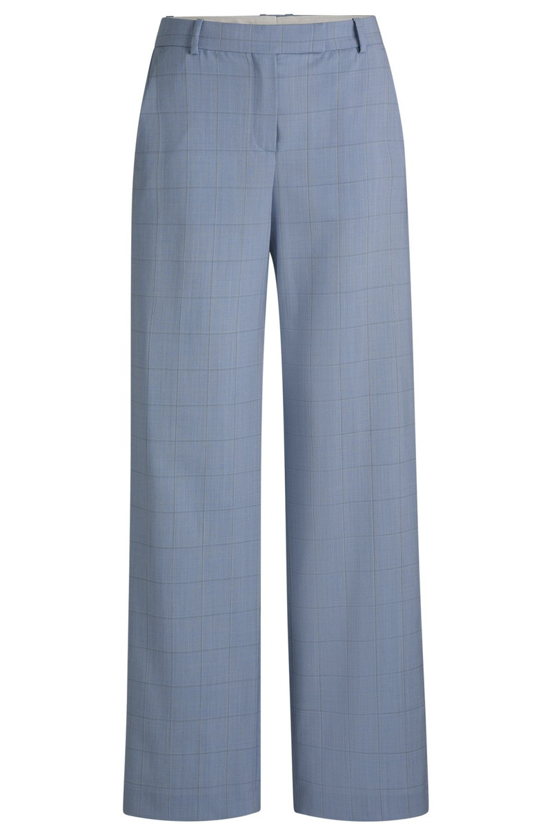 REGULAR-FIT TROUSERS IN CHECKED WOOL 1