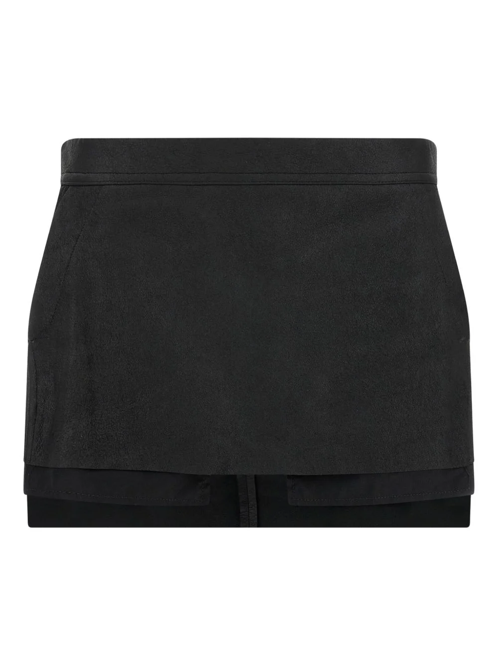 asymmetrical leather skirt - 1