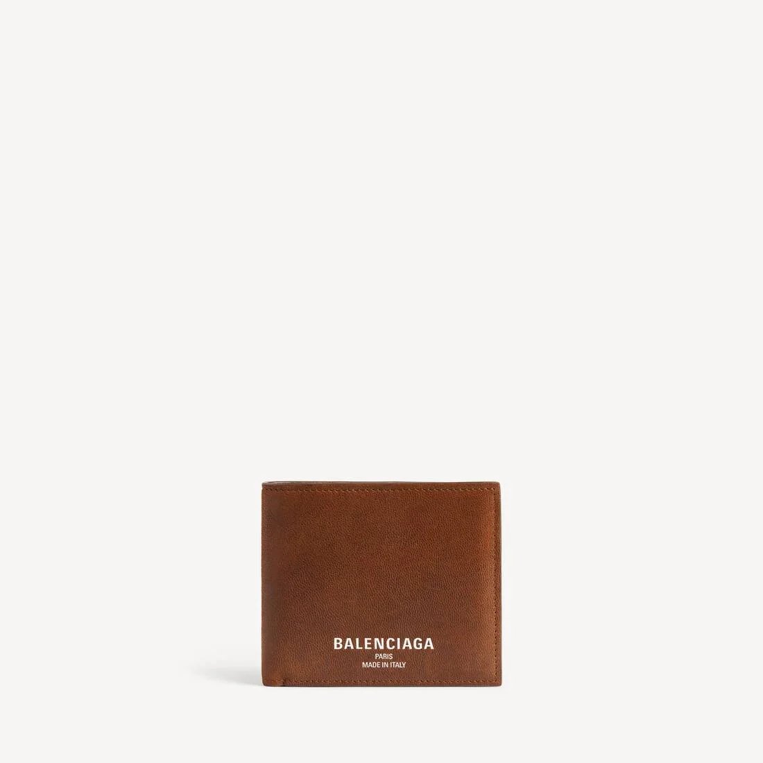 Men's Credit Square Folded Coin Wallet in Caramel - 1