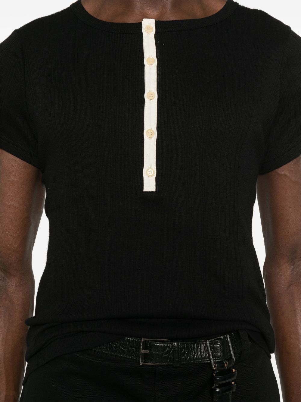 ribbed T-shirt - 4