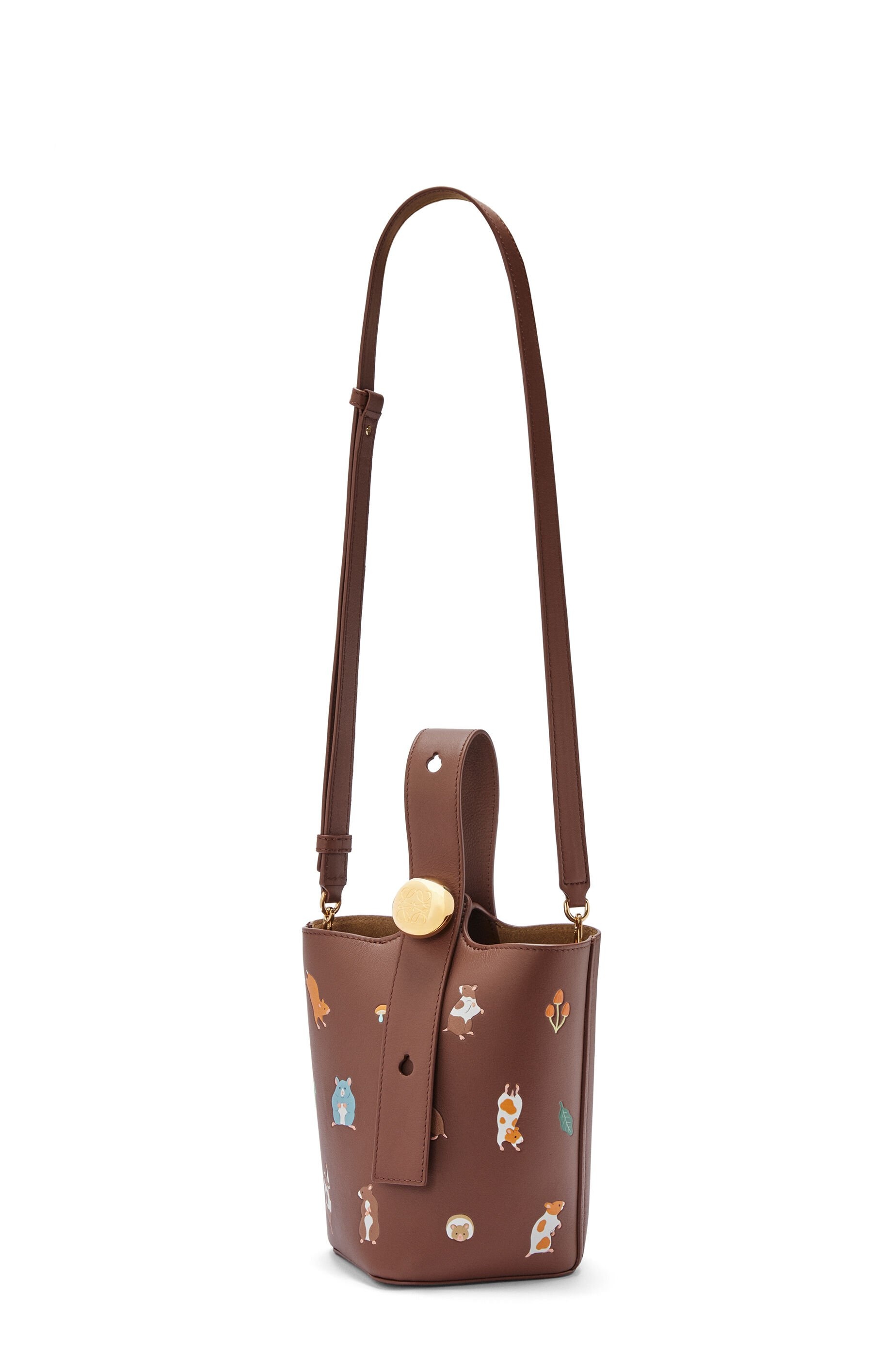 Hamster mini Pebble bucket in nappa calfskin - 6