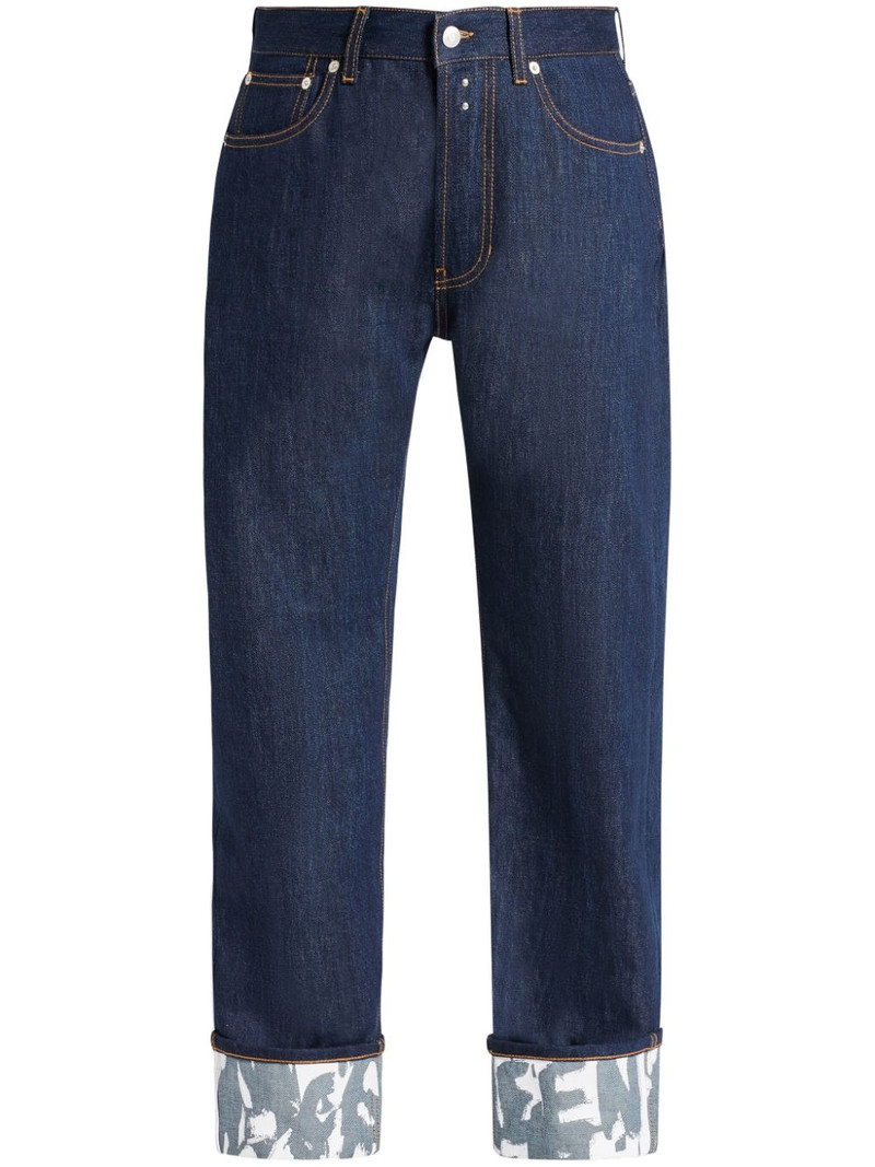 McQueen Graffiti straight jeans - 1