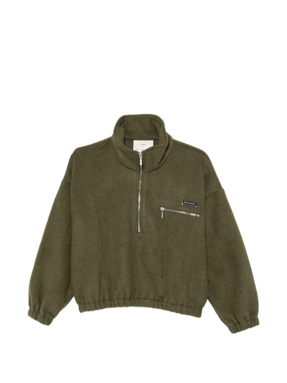 half-zip chest-pocket sweater - 1