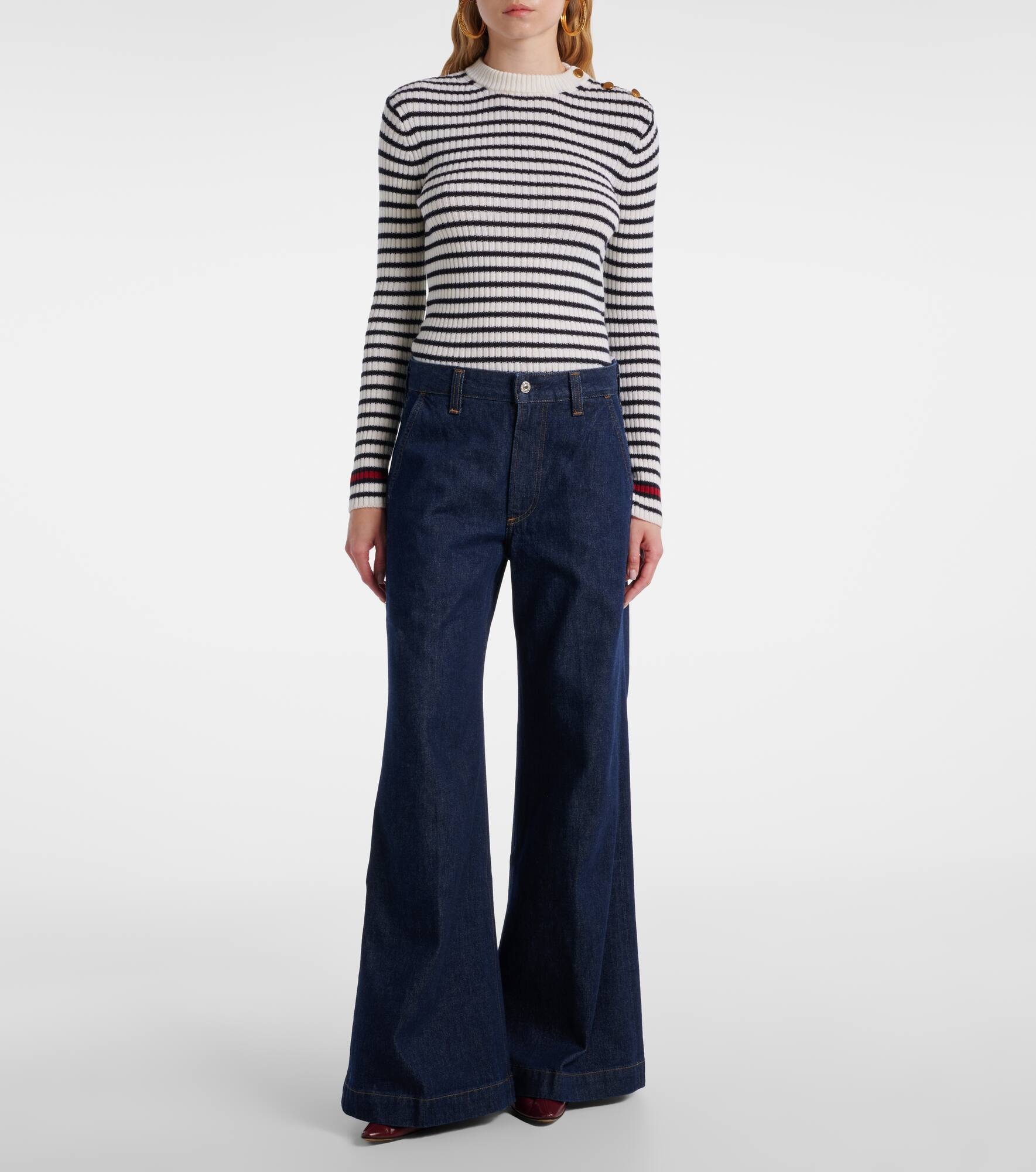 x Argent Beverly mid-rise wide-leg jeans - 7