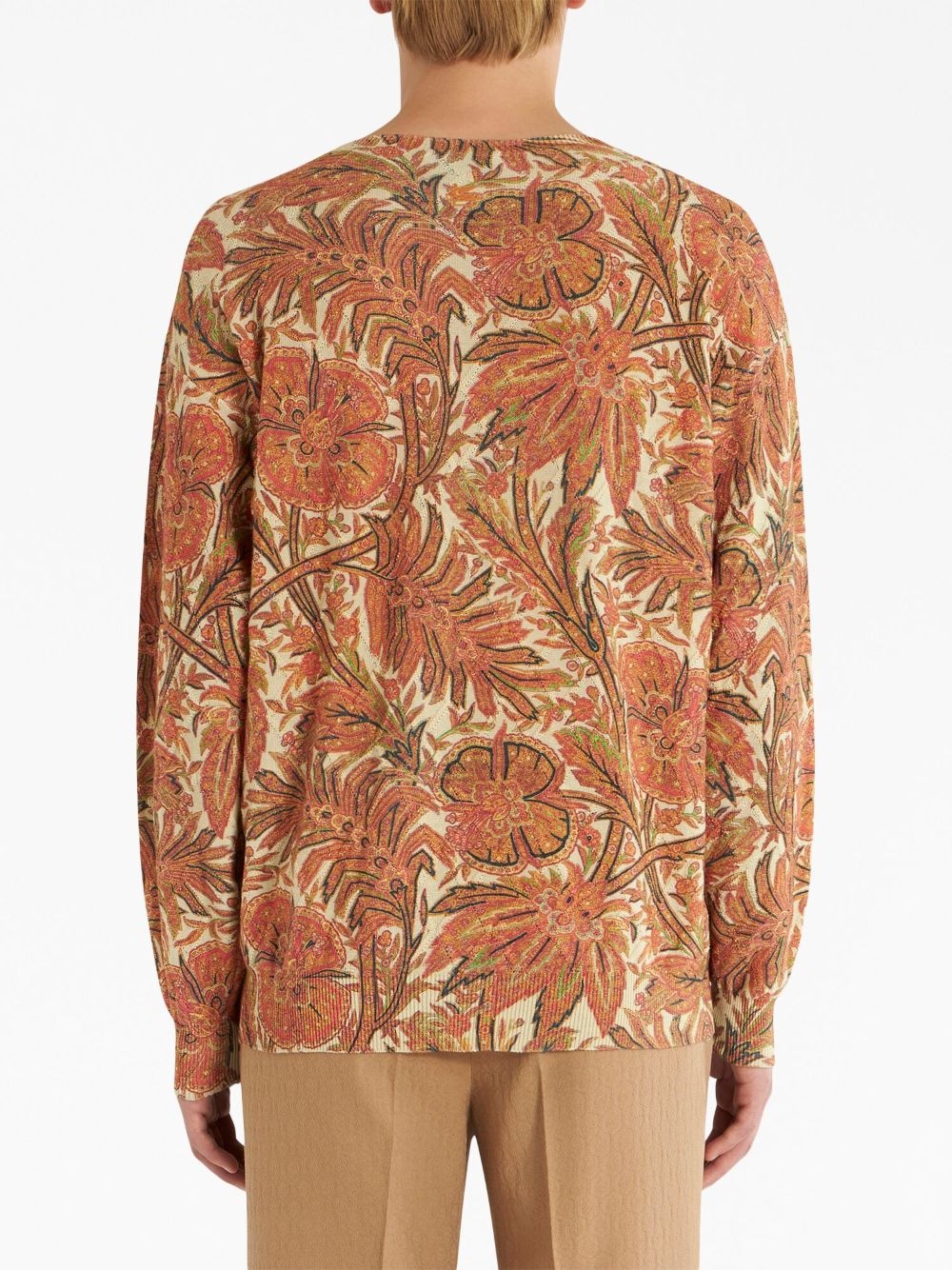 botanical-print cotton-blend sweatshirt - 3