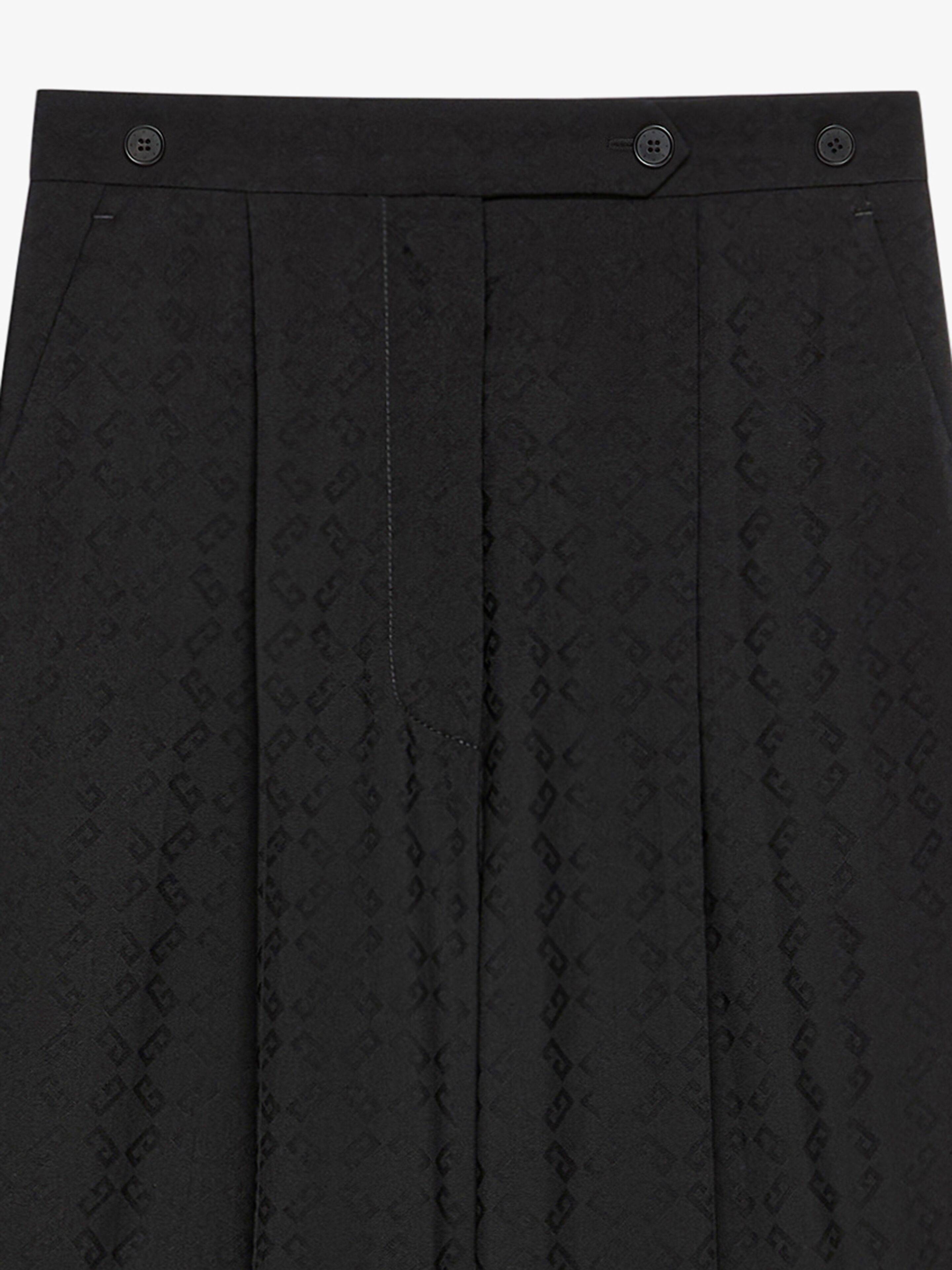 PLEATED PANTS IN MONOGRAM 72 JACQUARD - 4