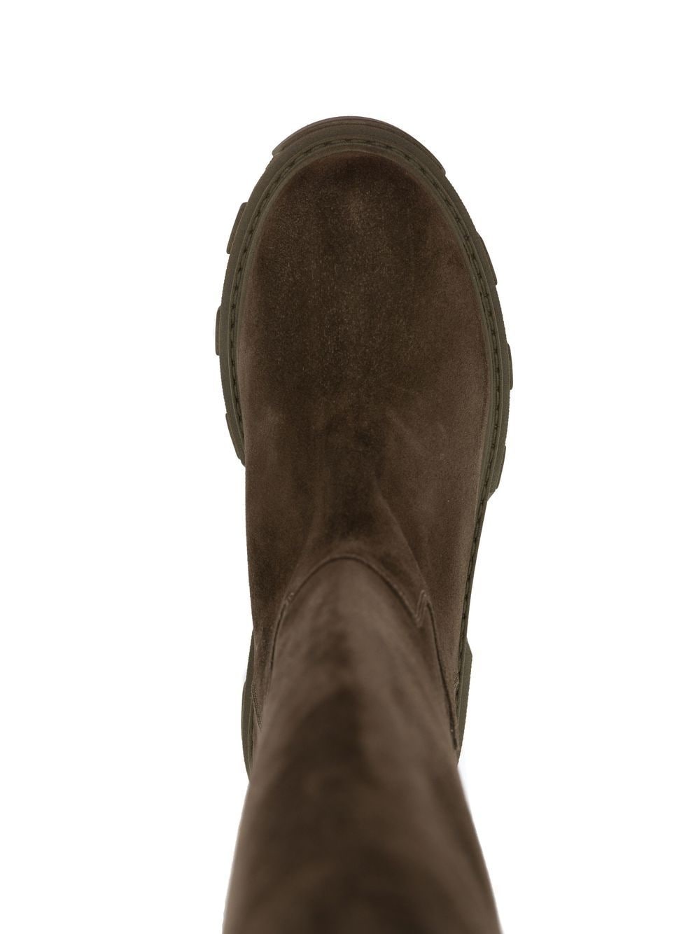 knee-length suede boots - 4