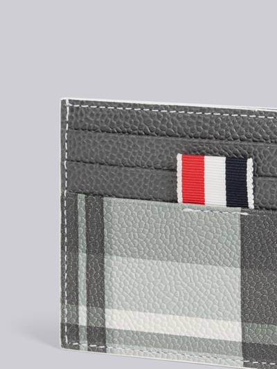 Thom Browne MADRAS PEBBLE GRAIN LEATHER 4-BAR SINGLE CARD HOLDER outlook