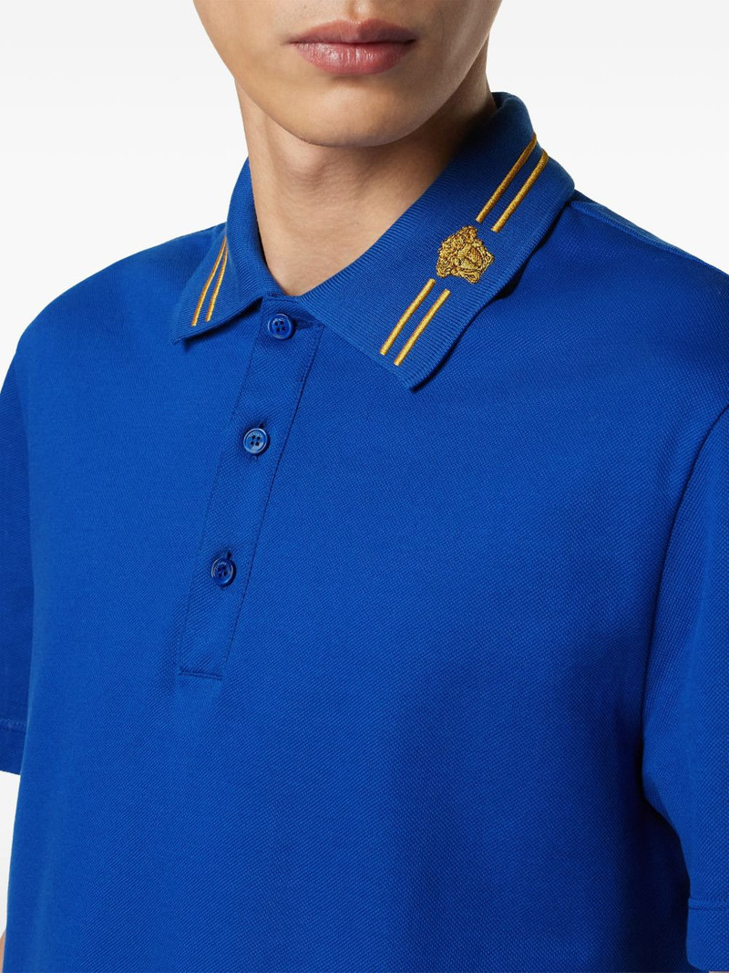 Medusa-embroidery polo shirt 4