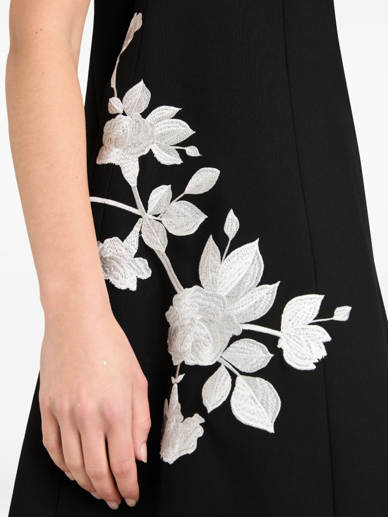 Irla floral-embroidered strapless dress 5
