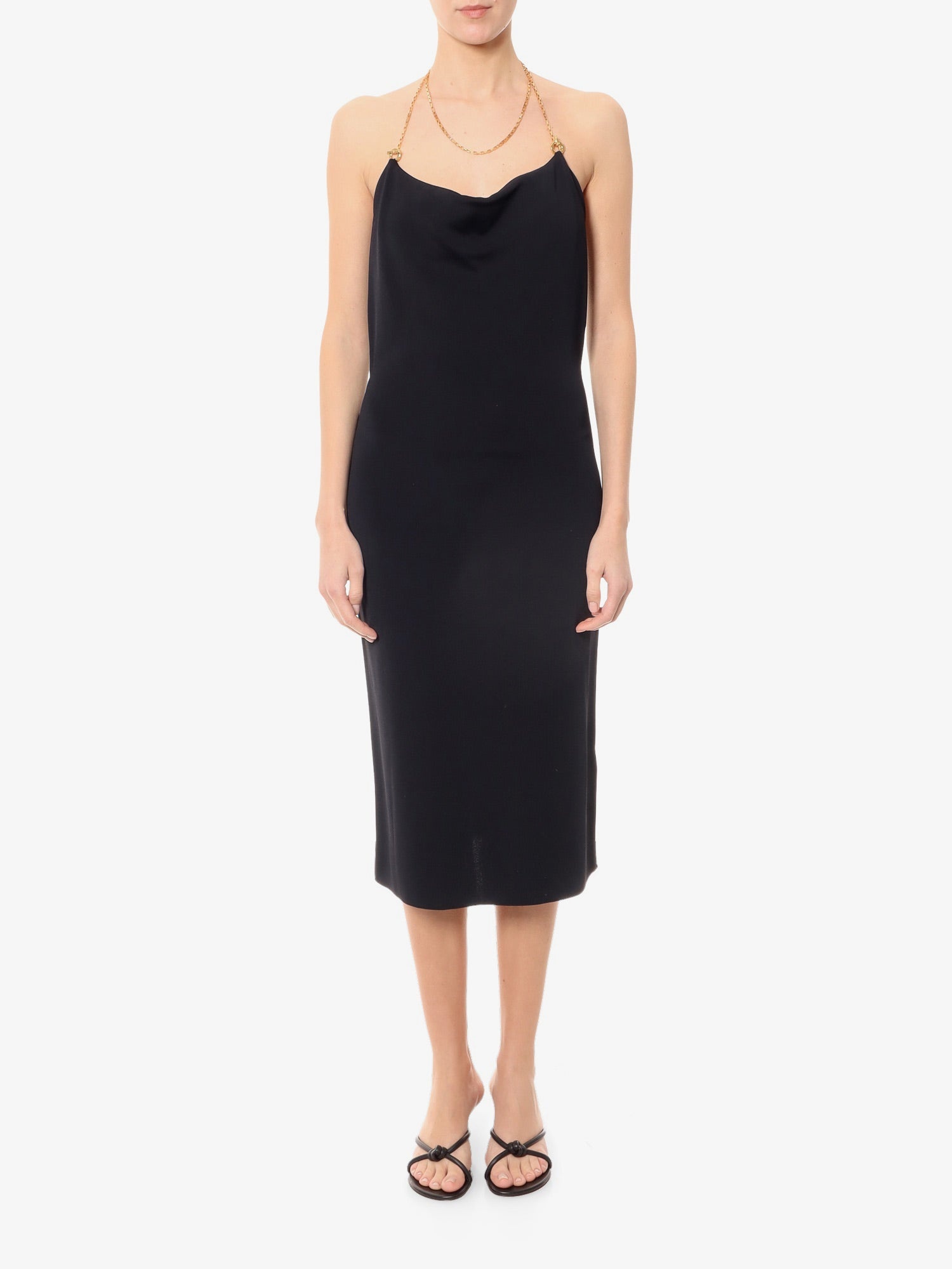 Bottega Veneta Viscose Midi  Dress With Chain Detail - 3