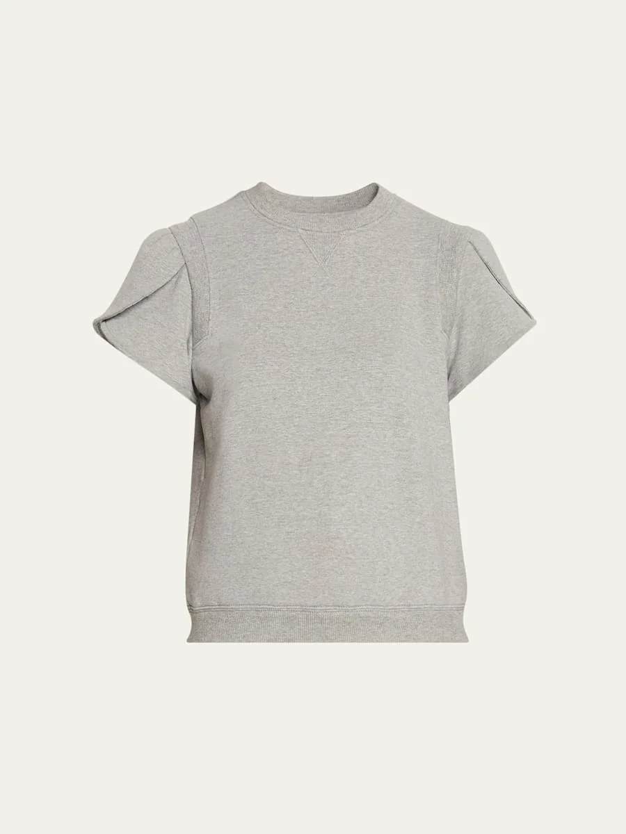 French Terry Tulip-Sleeve Sweatshirt - 1