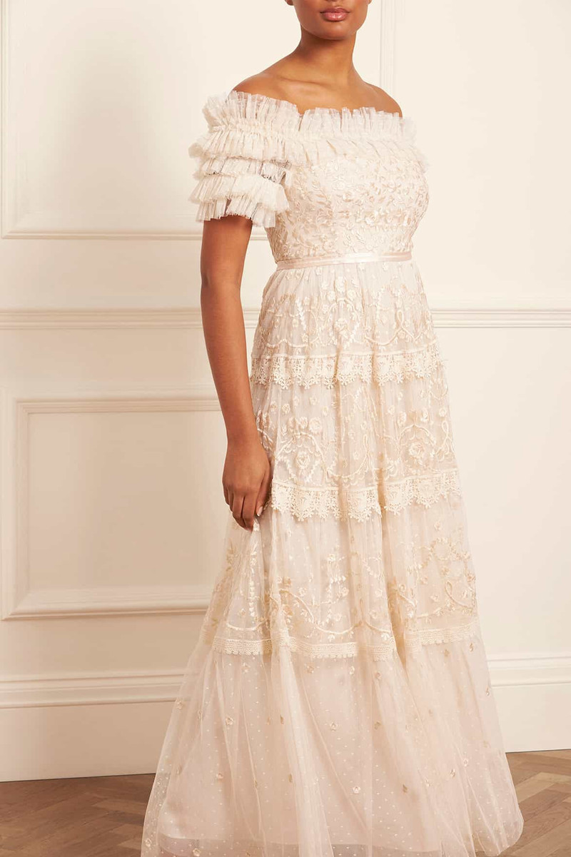 Needle & Thread Midsummer Lace Off-Shoulder Gown outlook