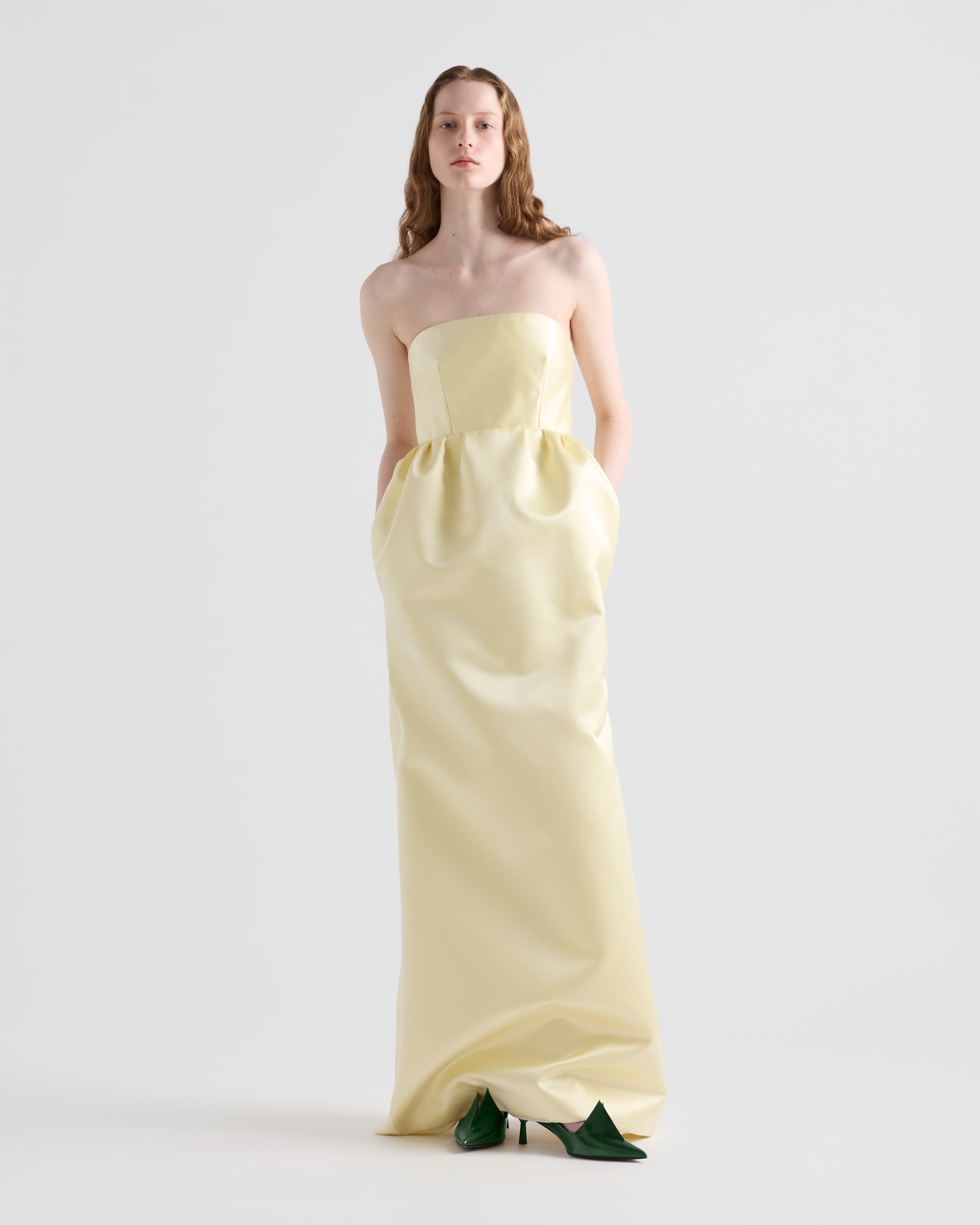 Long double satin dress - 2