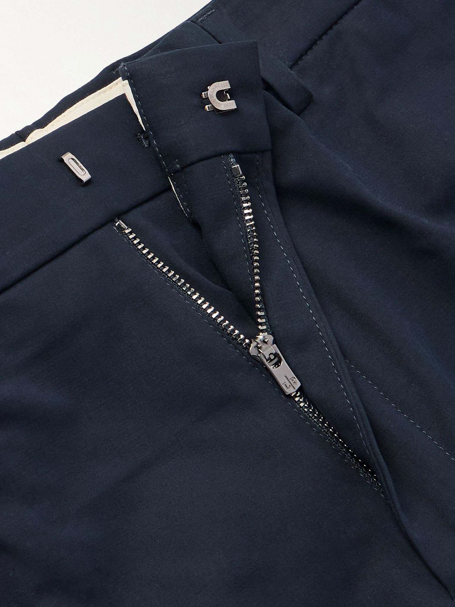 Jarno Straight-Leg Stretch-Cotton Bermuda Shorts Navy - 6