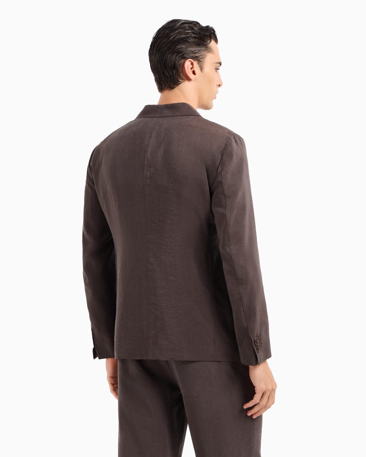 Upton line single-breasted jacket in a washed silk blend - 3
