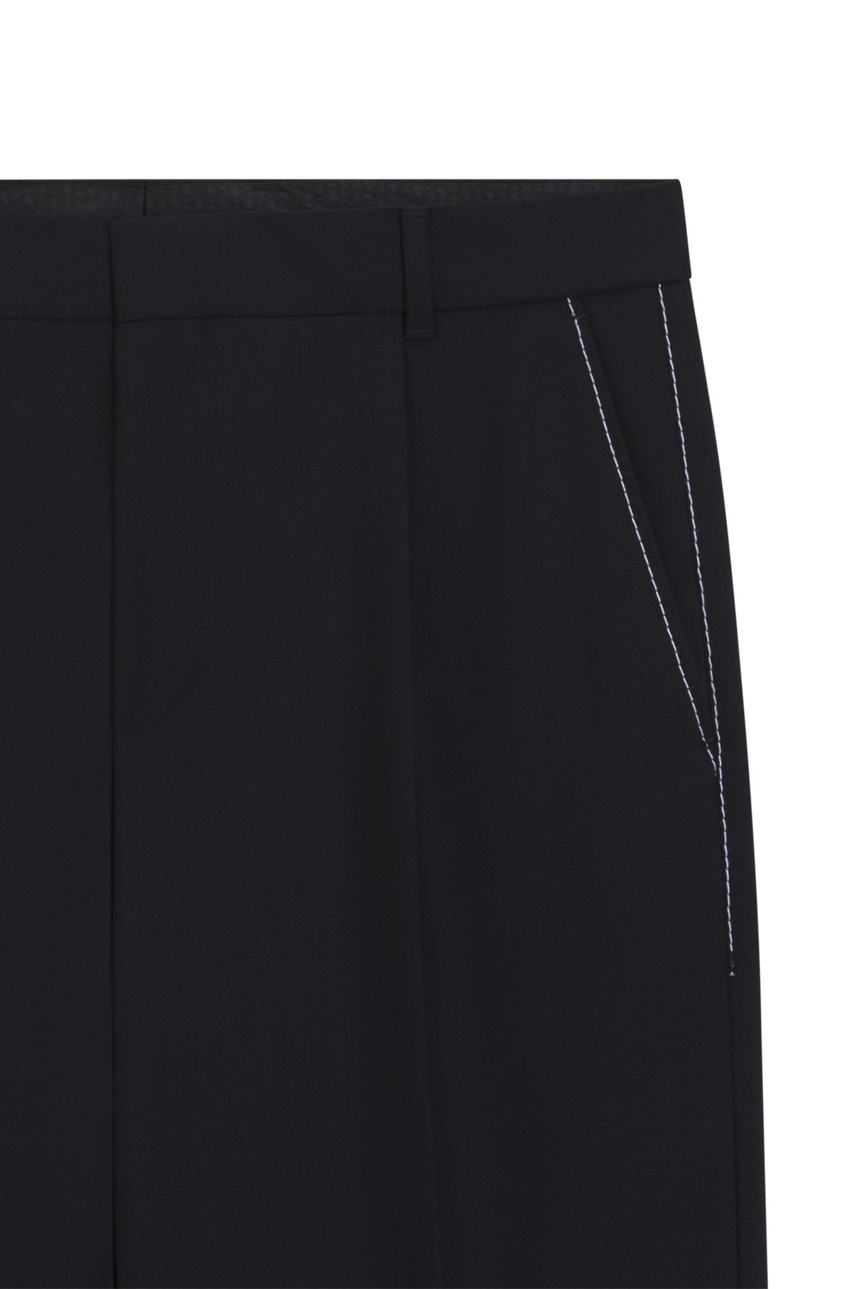 RELAXED-FIT TROUSERS IN MELANGE WOOL - 6