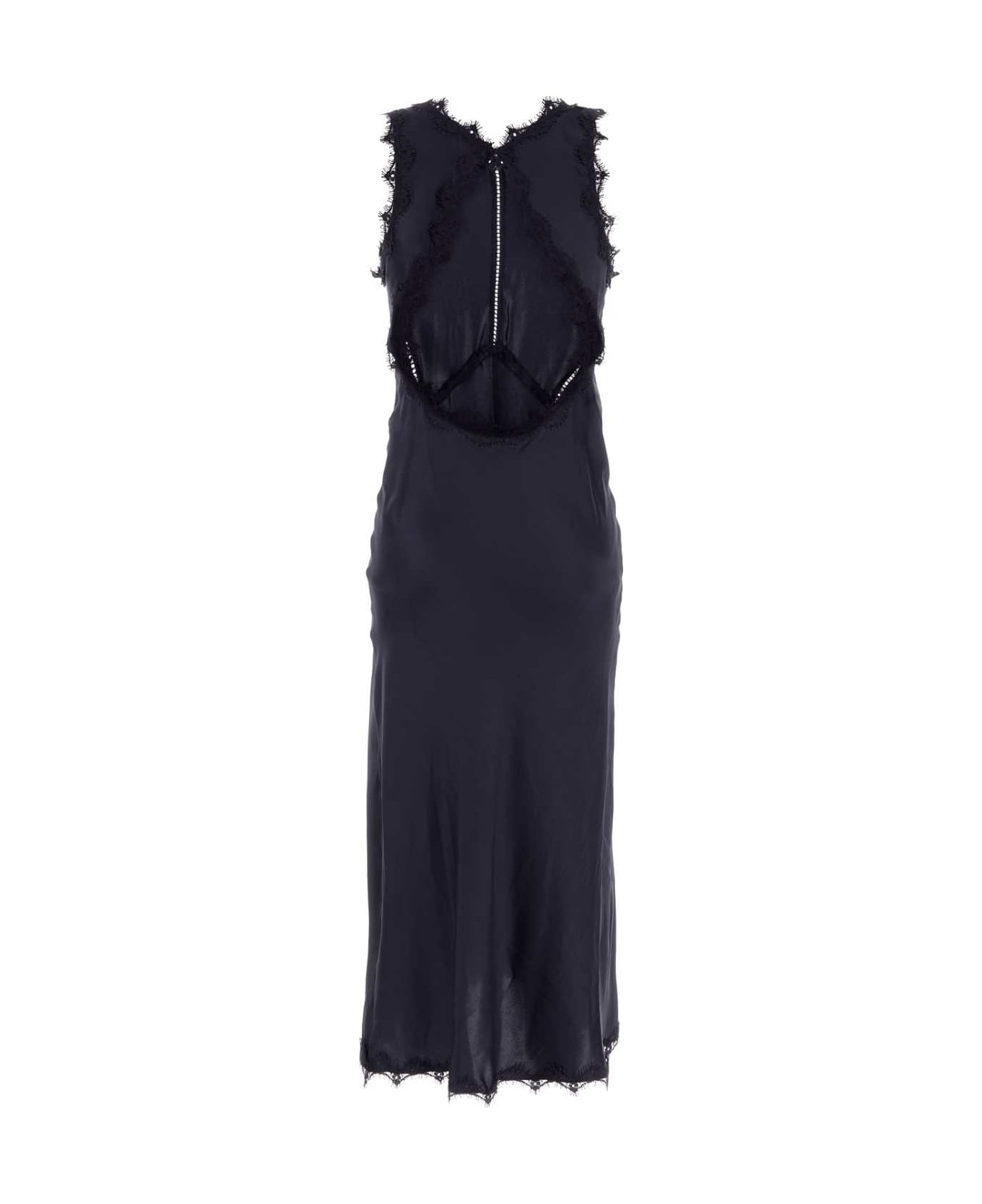 Midnight Blue Satin Jadelia Dress - 2