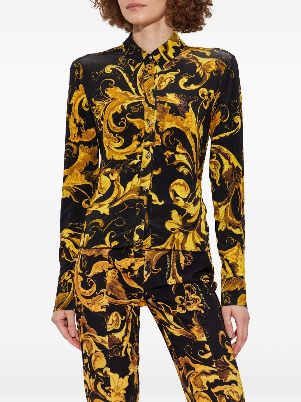 baroque-print long-sleeve shirt - 3