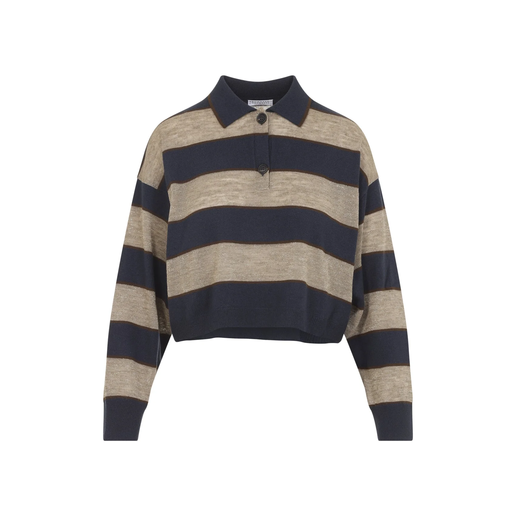 Brunello Cucinelli Jersey Striped Polo Women - 1