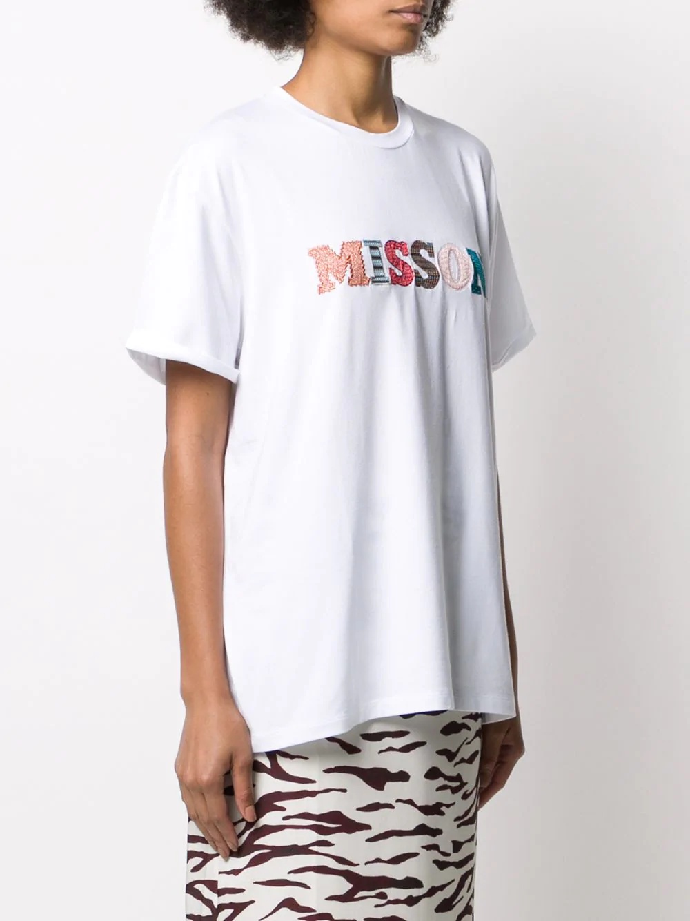 embroidered logo T-shirt - 3