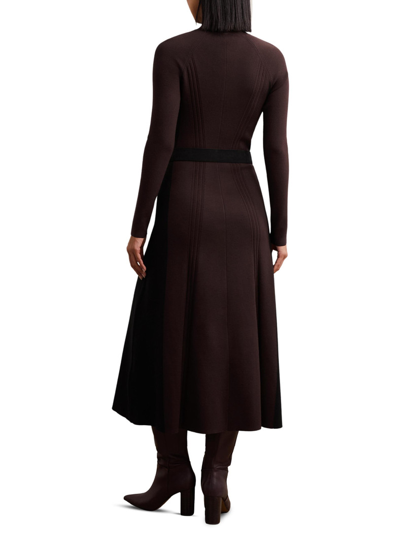 Women's Zaya Contrast-Panel Midi-Sweaterdress - Plum Black 3