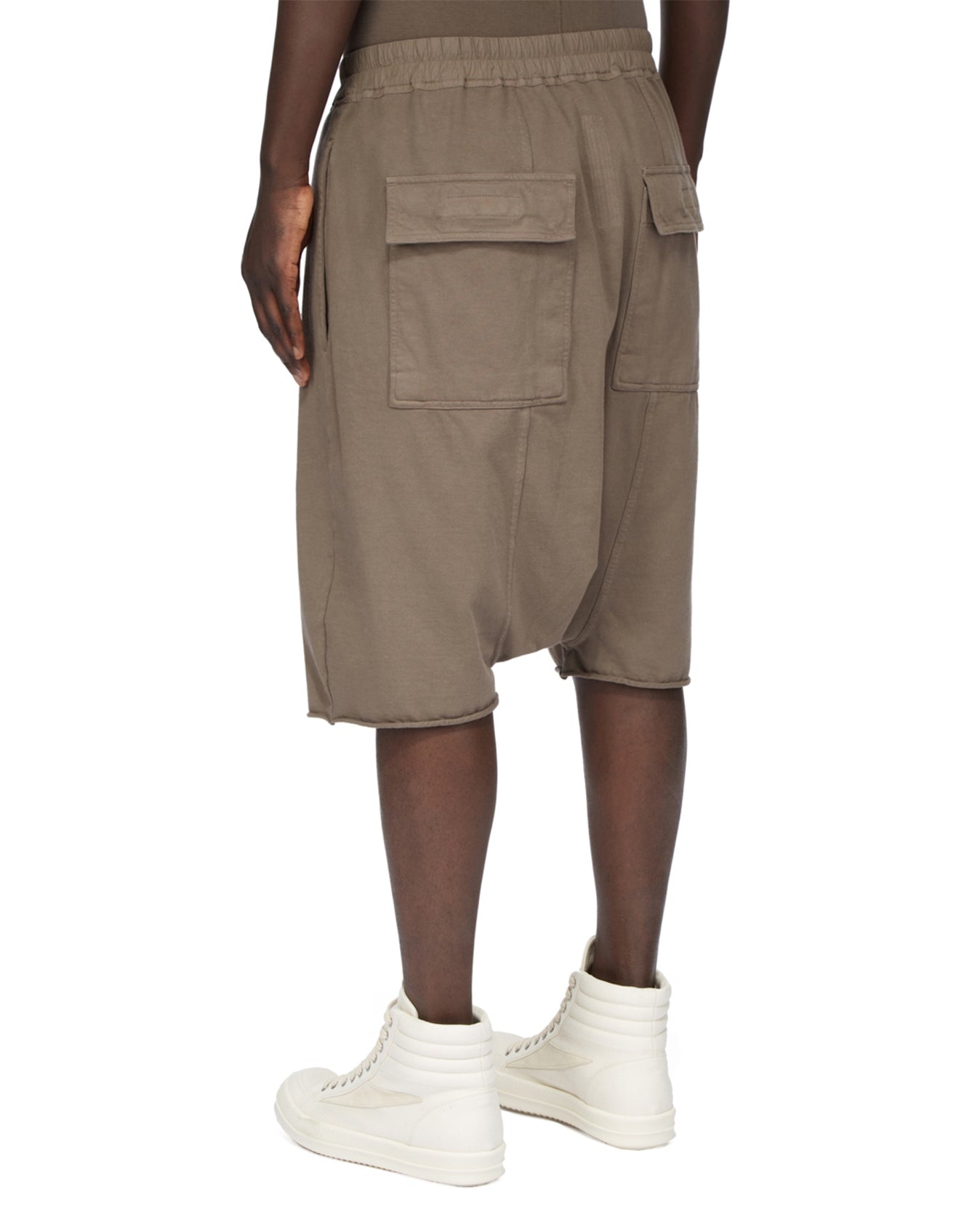 Drawstring Cotton Pod Shorts - Dust - 3