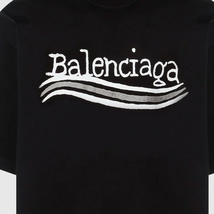 Balenciaga Hand-Drawn Balenciaga T-Shirt 'Black' 641675TNVE71197 - 4