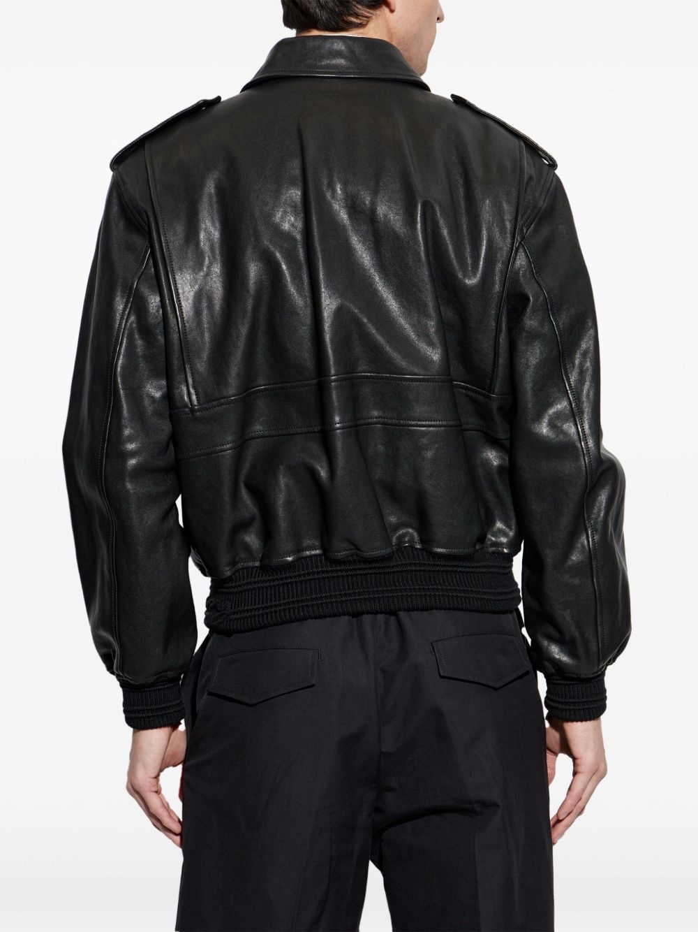 leather bomber jacket - 4