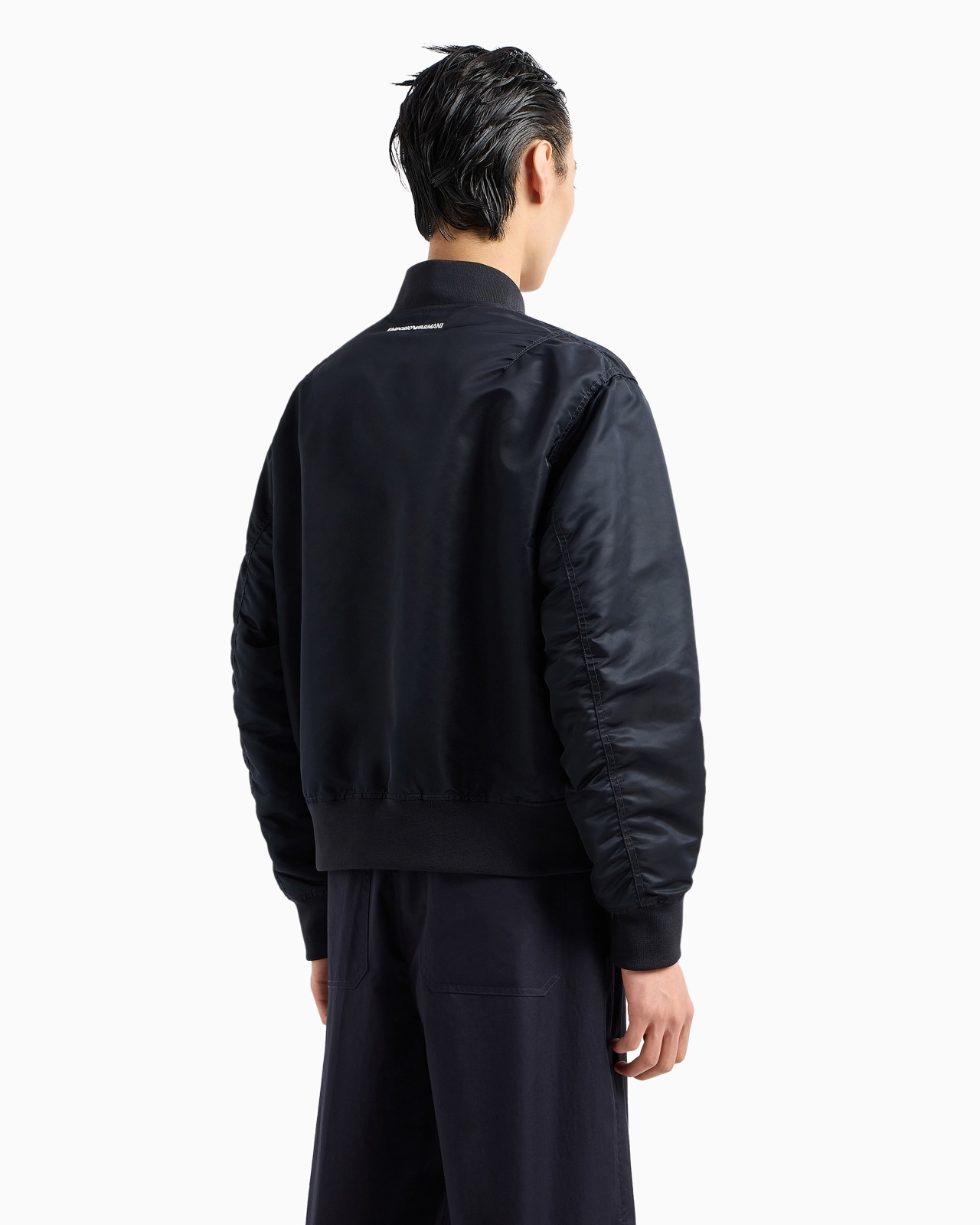 Shiny nylon bomber jacket with French bulldog embroidery - 3