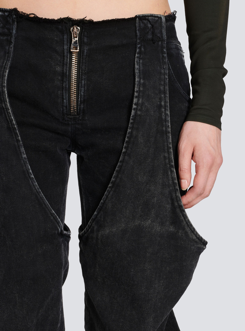 Faded cotton jeans 6