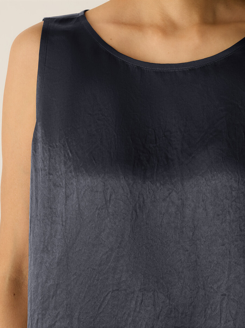 Textured Satin Ballet Neck Tank 5
