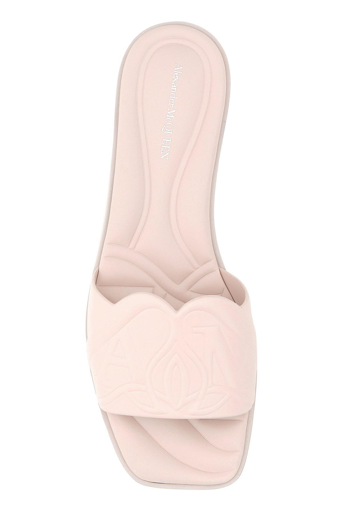 Pastel pink leather slippers - 4