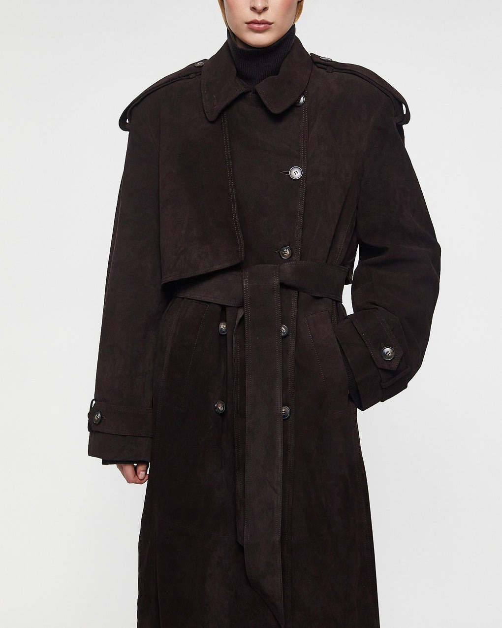 Coat Sienna Suede Chocolate - 5