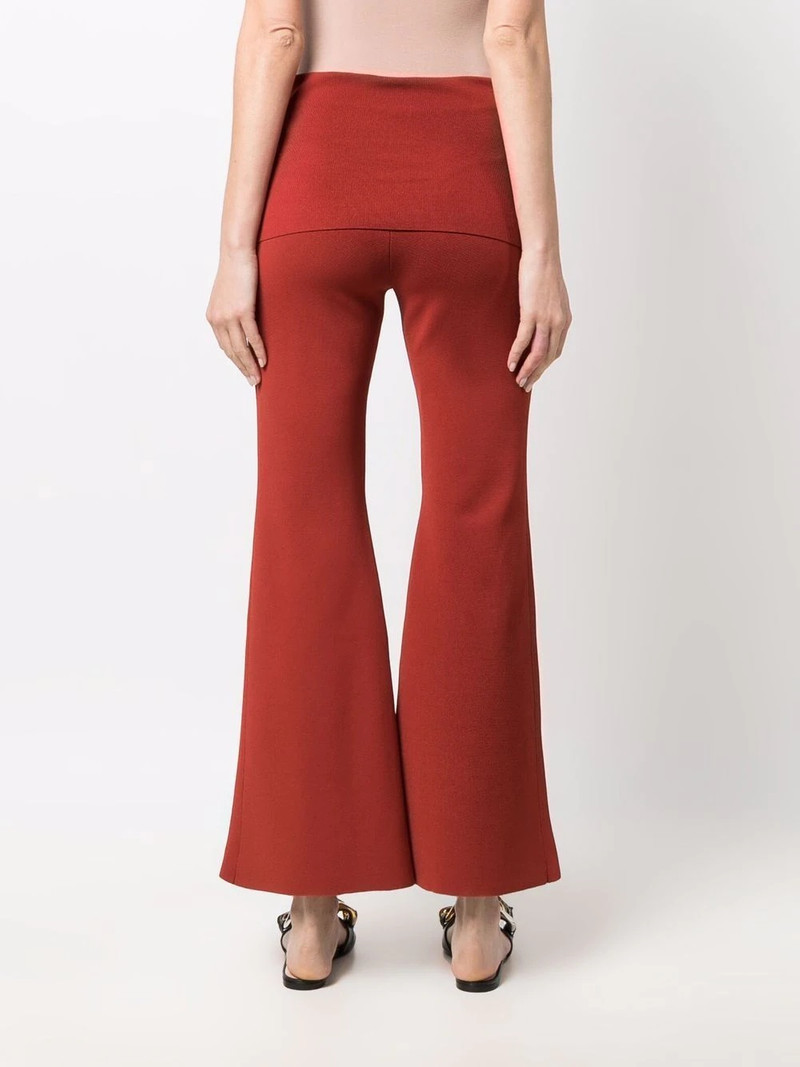 compact knit flared trousers 4