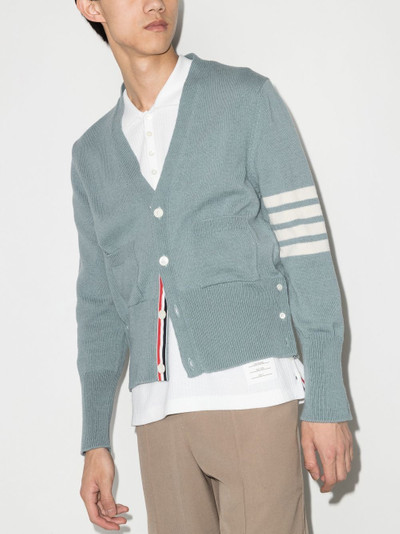 Thom Browne 4-Bar stripe cardigan outlook