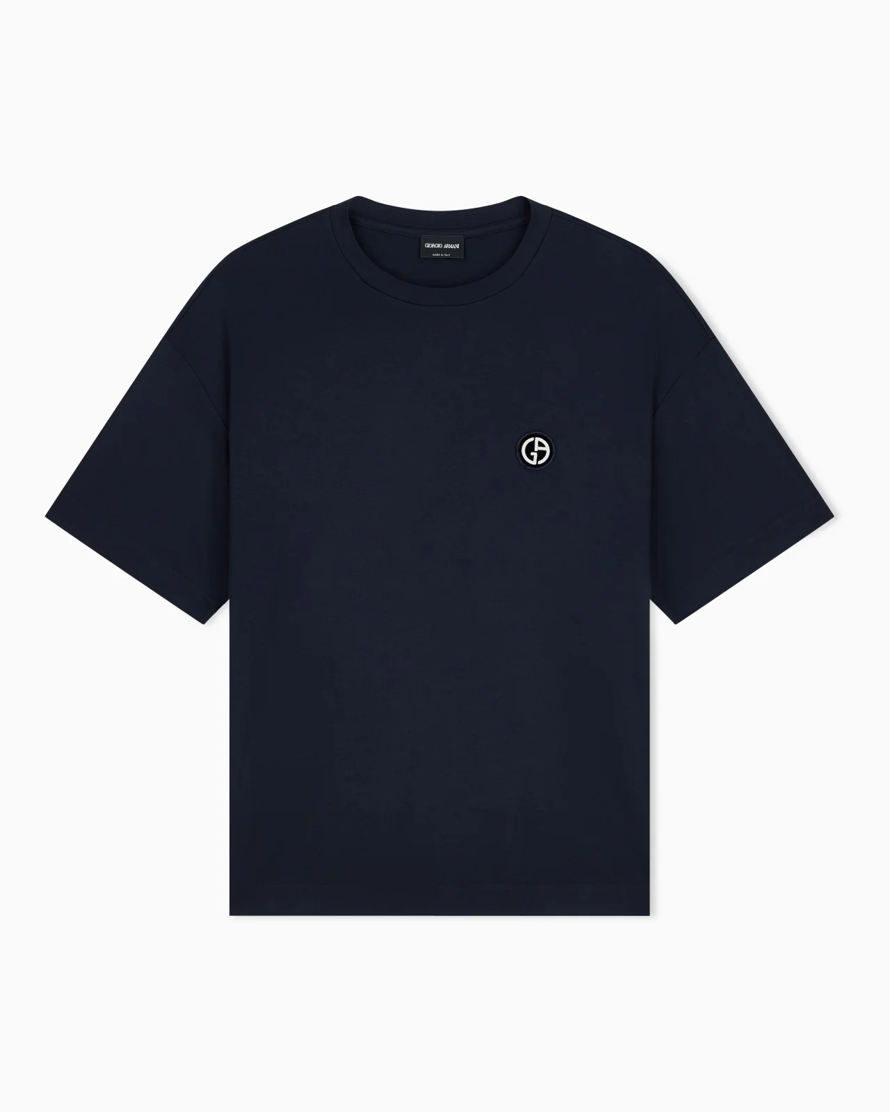 T-SHIRT REGULAR FIT IN COTTON AND MODAL INTERLOCK JERSEY - 1