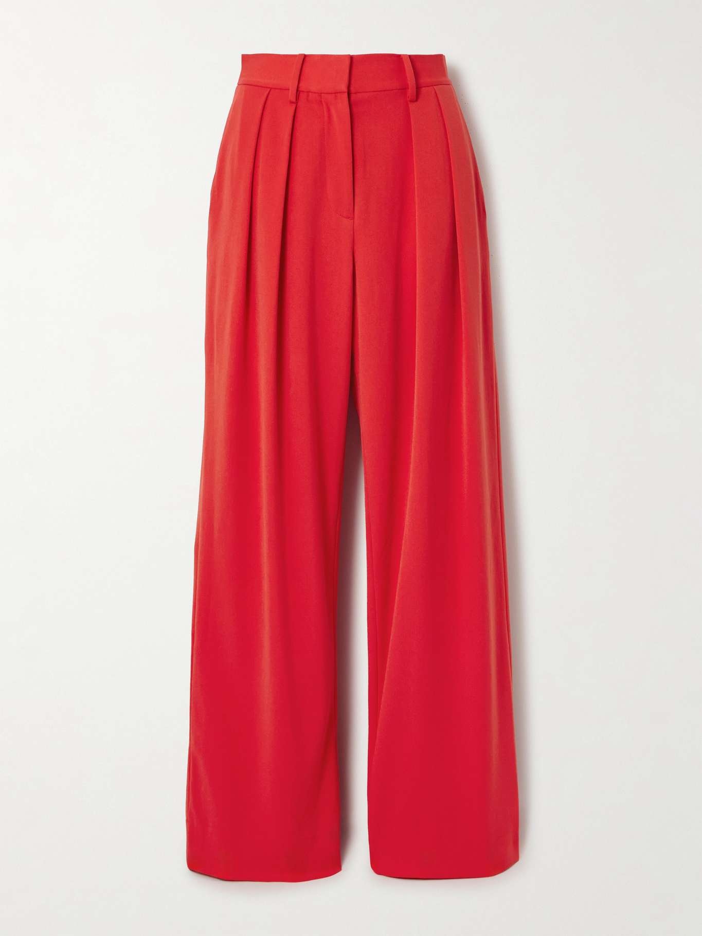 Luisa pleated twill wide-leg pants - 1